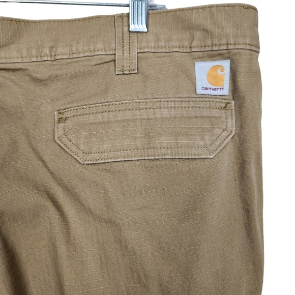 Carhartt Force Relaxed Fit Khaki Tan Cargo Pants Ripstop Men's Size 42x30 - Picture 4 of 10